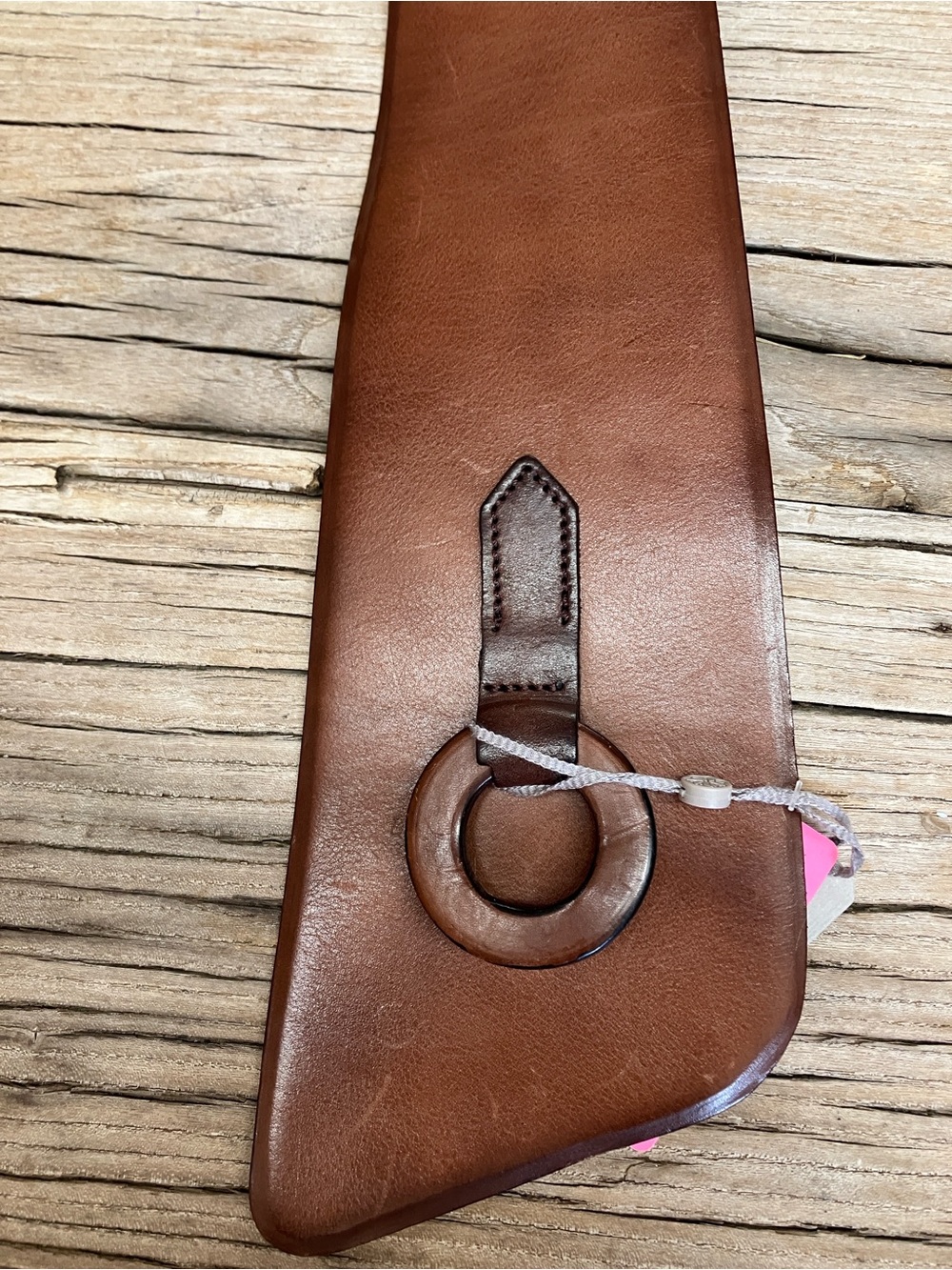 NWT Hoss Intropia Brown Leather Wide Waist Belt with Ring M - Picture 6 of 9